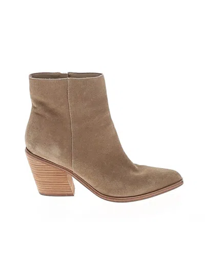 Pre-owned Calvin Klein Ankle Boots In Tan