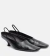 Calvin Klein Anna Leather Slingback Pumps In Black