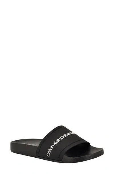 Calvin Klein Anyka Slide Sandal In Black