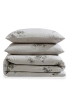 Calvin Klein Aquarelle Mélange Gauze Duvet Cover & Shams Set In Beige/tan