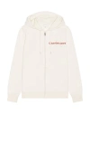 Calvin Klein Archive Fleece Hoodie In Chalk