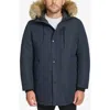 Calvin Klein Men's Long Parka With Faux-fur Lined Hood In Navy