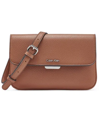 Calvin Klein Arya Small Crossbody Bag In Brown