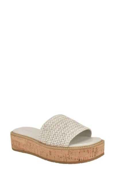 Calvin Klein Arzelia Platform Sandal In White Woven