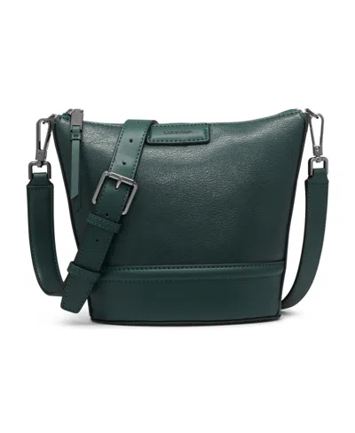 Calvin Klein Ash Adjustable Top Zipper Crossbody In Deep Forest