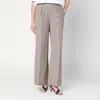 Calvin Klein Ash Grey Trousers In Linen Blend