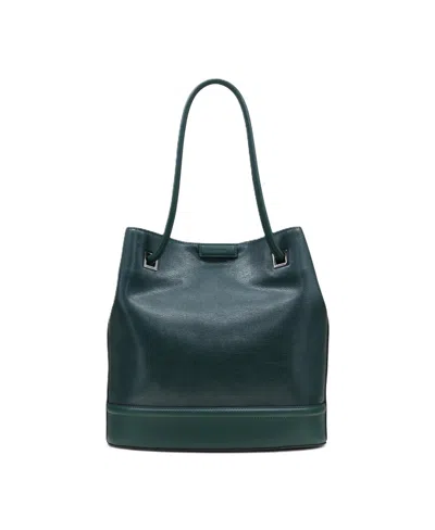 Calvin Klein Ash Tote With Magnetic Snap In Deep Forest