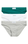 Calvin Klein Assorted 3-pack Bikinis In Multi