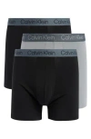 Calvin Klein Assorted 3-pack Boxer Briefs In Black
