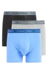 Calvin Klein Assorted 3-pack Boxer Briefs In L7d Wolf Grey