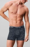 Calvin Klein Assorted 3-pack Microfiber Boxer Briefs In Black
