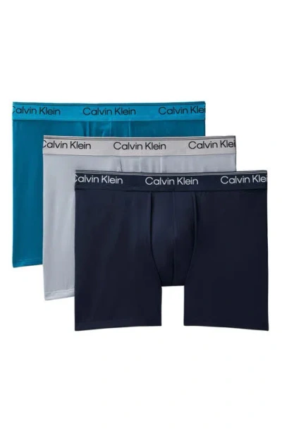 Calvin Klein Assorted 3-pack Microfiber Boxer Briefs In Multi
