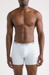 Calvin Klein Assorted 3-pack Microfiber Boxer Briefs In Convoy/dot Dark Saph/pl Air