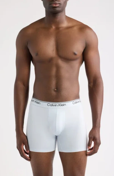 Calvin Klein Assorted 3-pack Microfiber Boxer Briefs In Convoy/dot Dark Saph/pl Air
