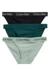 Calvin Klein Assorted 3-pack Stretch Bikinis In Multi