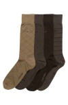 Calvin Klein Assorted 4-pack Cotton Blend Crew Socks In Multi