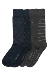 Calvin Klein Assorted 4-pack Cotton Blend Crew Socks In Multi
