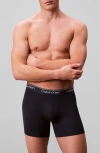 Calvin Klein Assorted 5-pack Microfiber Boxer Briefs In Black