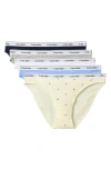 Calvin Klein Assorted 5-pack Logo Bikinis In Multi