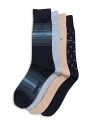 Calvin Klein Assorted Dress Crew Socks - 4 Pk. In Dark Blue
