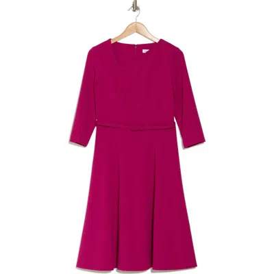 Calvin Klein Asymmetric Neck Fit & Flare Dress