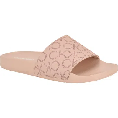 Calvin Klein Athens Slide Sandal In Neutral
