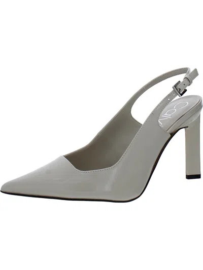Calvin Klein Attract Womens Patent Pumps Slingback Heels In Multi