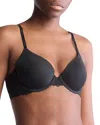 Calvin Klein Ck Seductive Comfort Branded Stretch-jersey Bra In Black