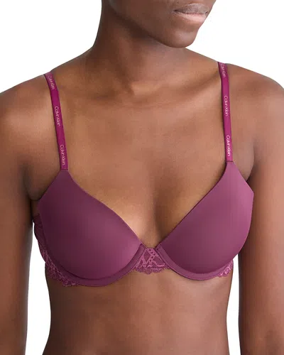Calvin Klein Attraction Lightly Lined Perfect Coverage Bra In Mauve