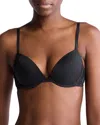Calvin Klein Attraction Push Up Plunge Bra In Black
