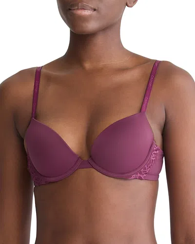 Calvin Klein Attraction Push Up Plunge Bra In Mauve