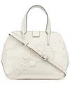 Calvin Klein Audrey Floral Emboss Crossbody In Cerb White