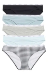 Calvin Klein Autograph 5-pack Bikini Panties In Sei Black/omph