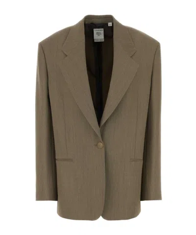 Calvin Klein Avery Single-breasted Blazer In Brown