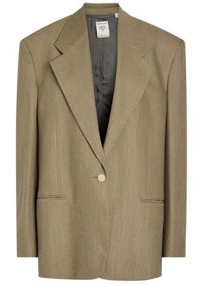 Calvin Klein Avery Wool-blend Blazer In Green