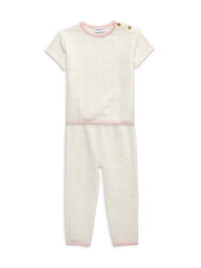 CALVIN KLEIN BABY'S 2-PIECE GRAPH CHECK TOP & PANTS SET