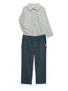 Calvin Klein Baby Boy's 2-piece Check Bodysuit & Pants Set In Blue Multi
