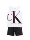 CALVIN KLEIN BABY BOY'S 2-PIECE LOGO TEE & LOGO DRAWSTRING SHORTS SWIM SET