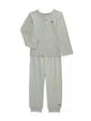 CALVIN KLEIN BABY BOY'S 2-PIECE STRIPED HENLEY & JOGGERS SET