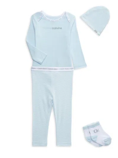 Calvin Klein Baby Boy's 4-piece Logo Clothing Set In Blue Multi