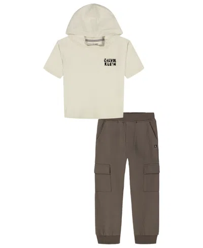 Calvin Klein Baby Boys 2-piece Hoodie And Cargo Joggers Set In Multi