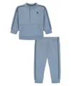 Calvin Klein Baby Boys 2-piece Semi-snap Sweatsuit And Joggers Set In Blue