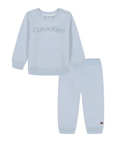 Calvin Klein Baby Boys 2-piece T-shirt And Joggers Set In Blue
