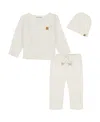 Calvin Klein Baby Boys 3-piece Take-me-home Cardigan, Pant And Cap Set In Vanilla Ice