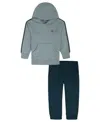 Calvin Klein Baby Boys Hoodie And Joggers, 2-piece Set In Blue