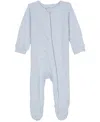 Calvin Klein Baby Boys Printed Knit Footed Zip-up Coverall In Light Blue