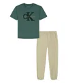 Calvin Klein Baby Boys T-shirt And Jogger Pants, 2-piece Set In Multi