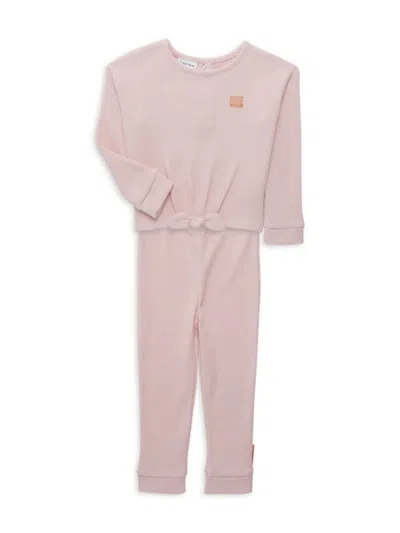 Calvin Klein Baby Girl's 2-piece Henley Tee & Leggings Set In Pink