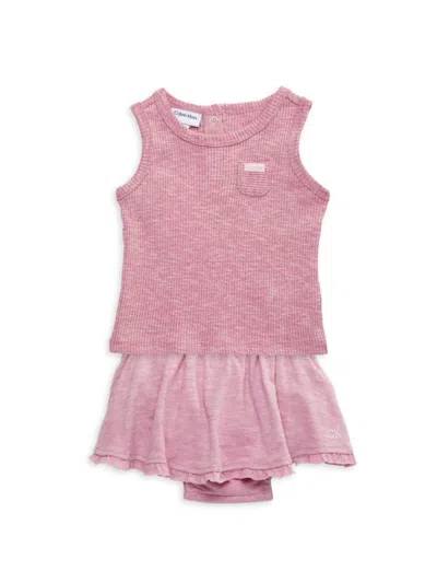 Calvin Klein Baby Girl's 2-piece Tank Top & Skirt Set In Pink Multi