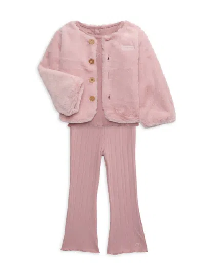 Calvin Klein Baby Girl's 3-piece Logo Top, Pants & Jacket Set In Assorted